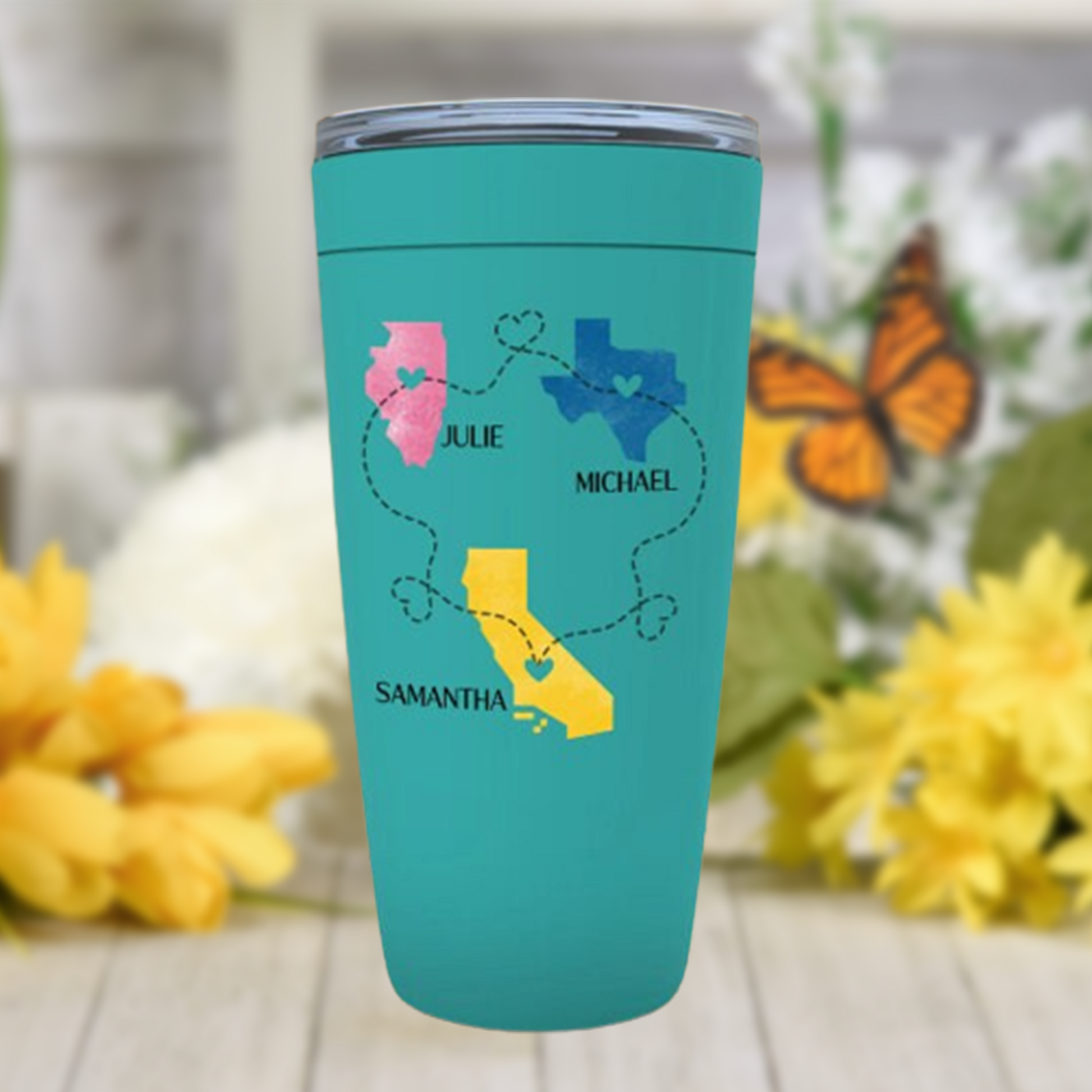 Long Distance Friend Gift, I Wish You Lived Next Door Personalized Tumbler, Moving Away Gift For Sister, Cousin, Mom Missing You Present