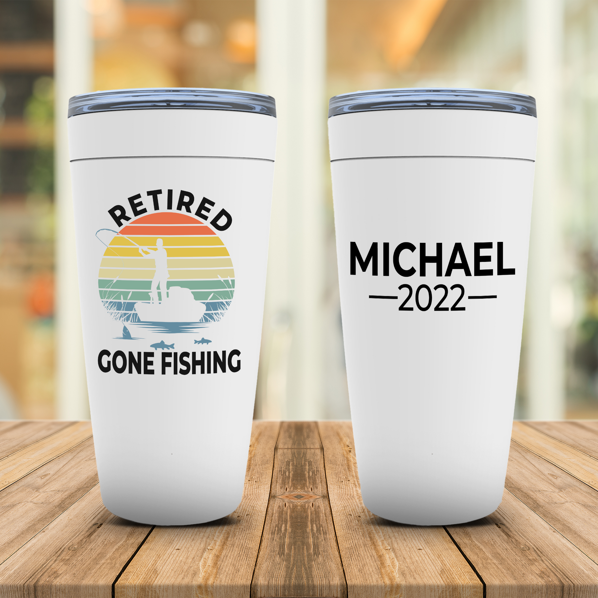 Retirement Gift for Men Fishing, Retired 2022 Cup Personalized, Dad,  Grandpa, Husband, Uncle Retirement Party Present, Funny Fisherman Cup from  Dancing Canary