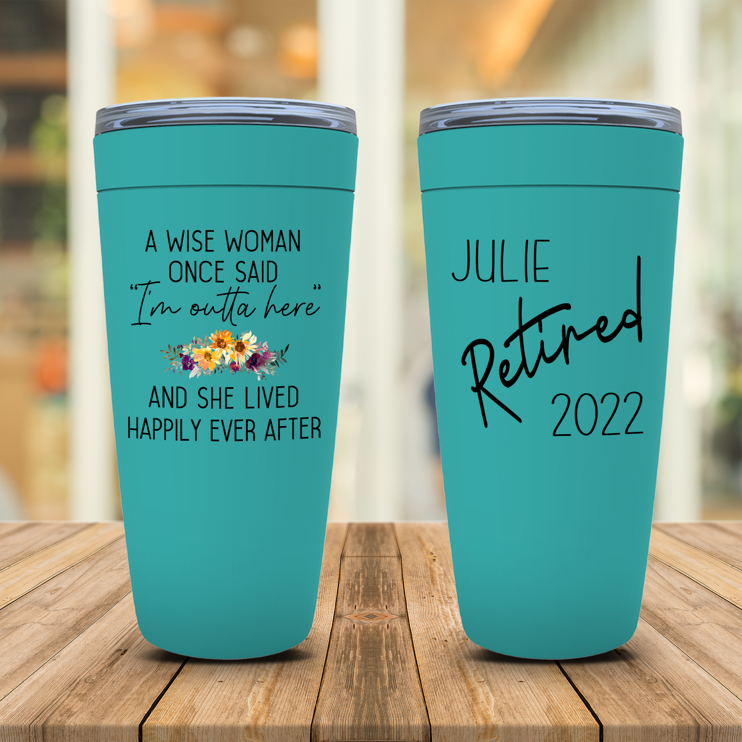 A Wise Woman Once Said Tumbler, Personalized Retirement Gift For Women, Funny Retirement 2022 Party Gift for Mom, Boss, Coworker, Friend