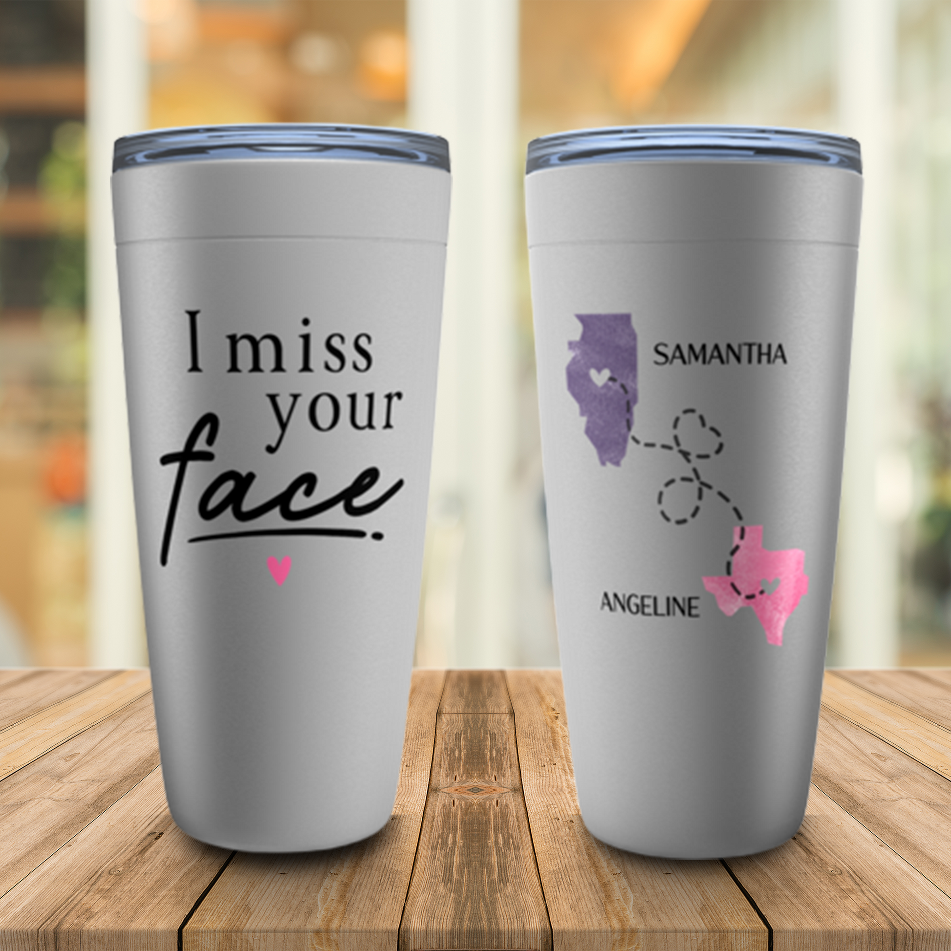 Personalized Long Distance Gift for Women, I Miss Your Face Best Friend Tumbler, Birthday, Galentine Gift for Sister, Cousin Bestie Cup