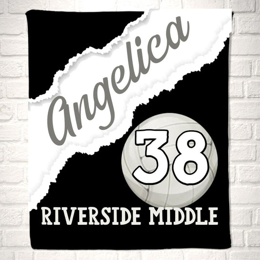 Custom Volleyball Name Sport Blanket