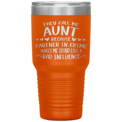 Aunt Partner In Crime Tumbler