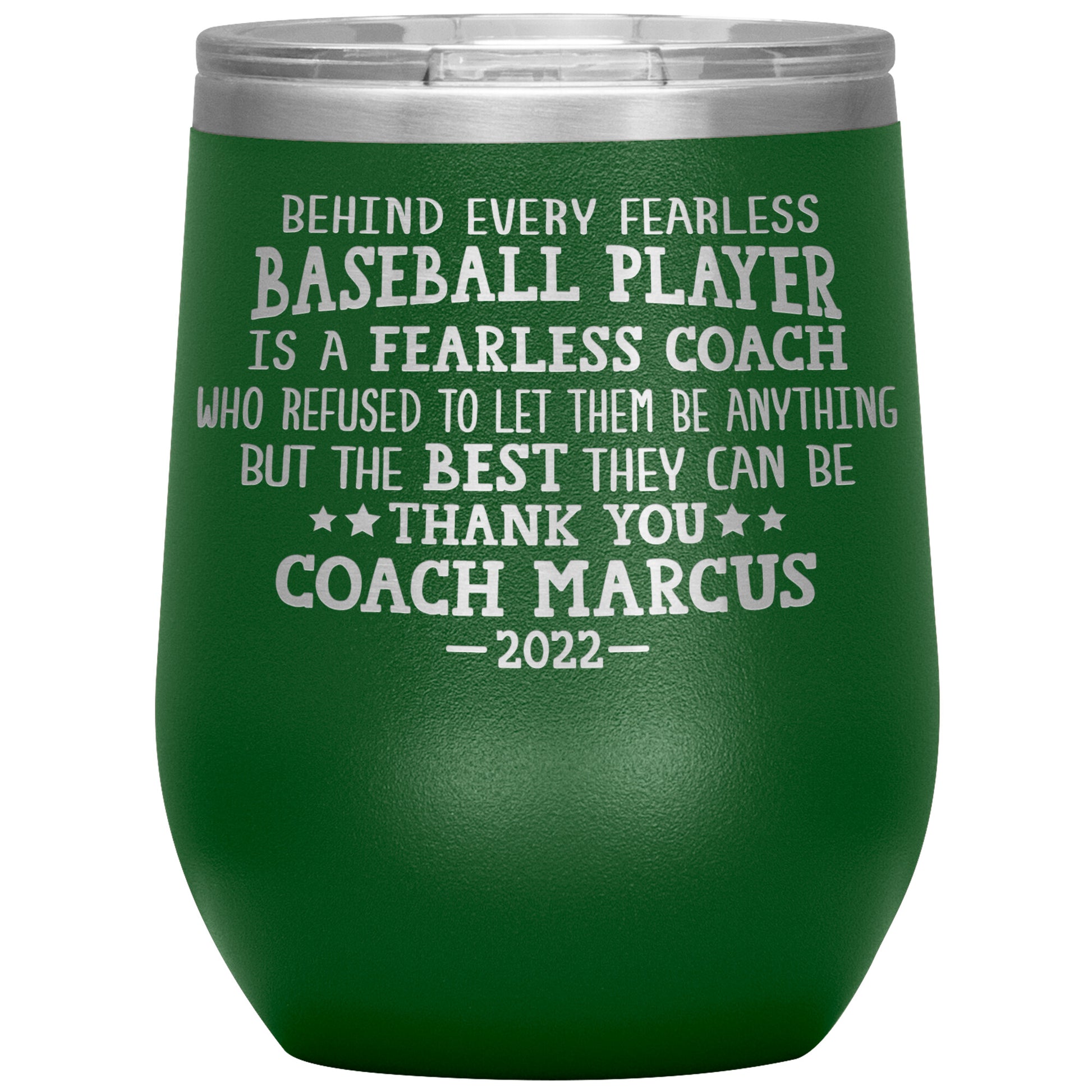 Behind Every Fearless Coach Baseball Tumbler