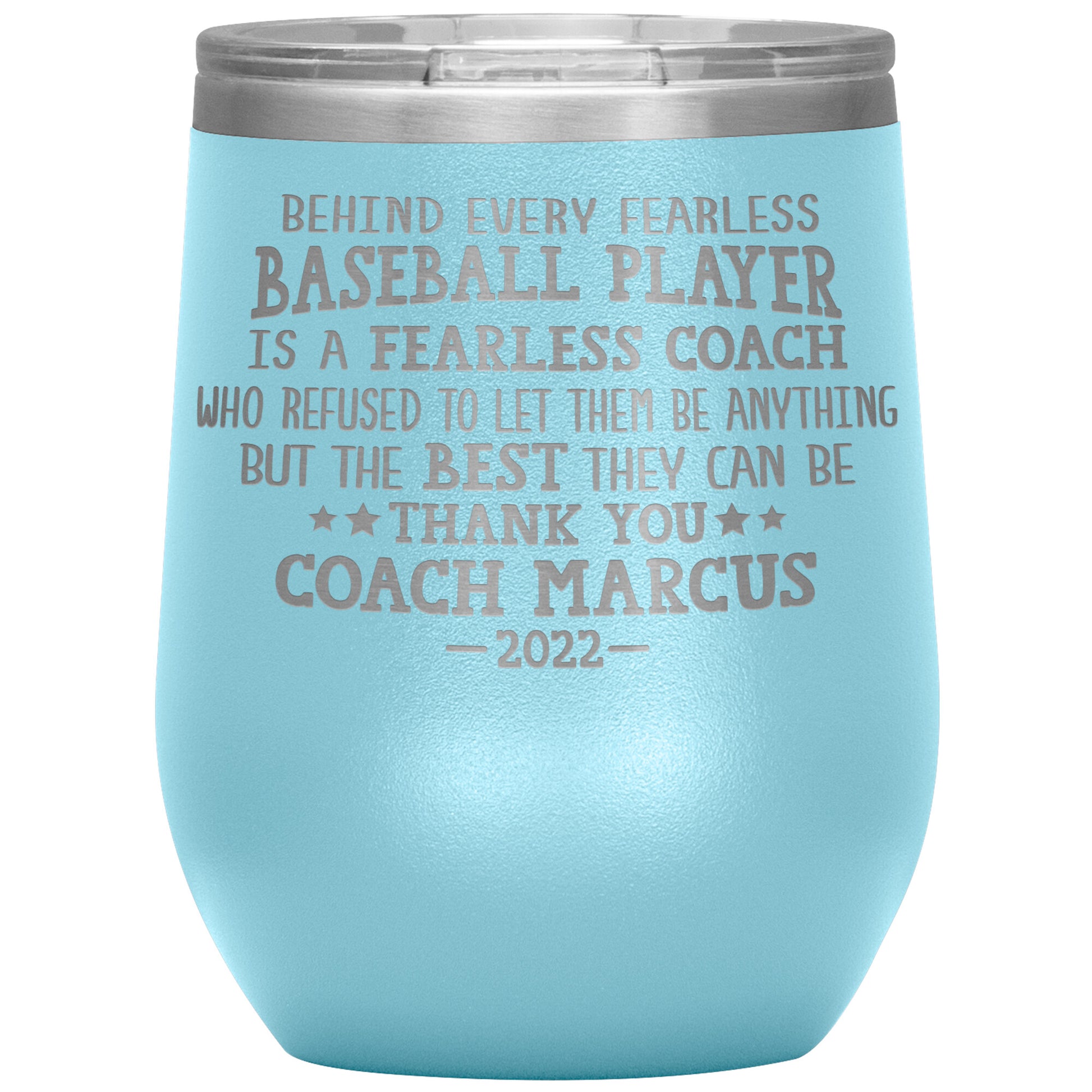 Behind Every Fearless Coach Baseball Tumbler