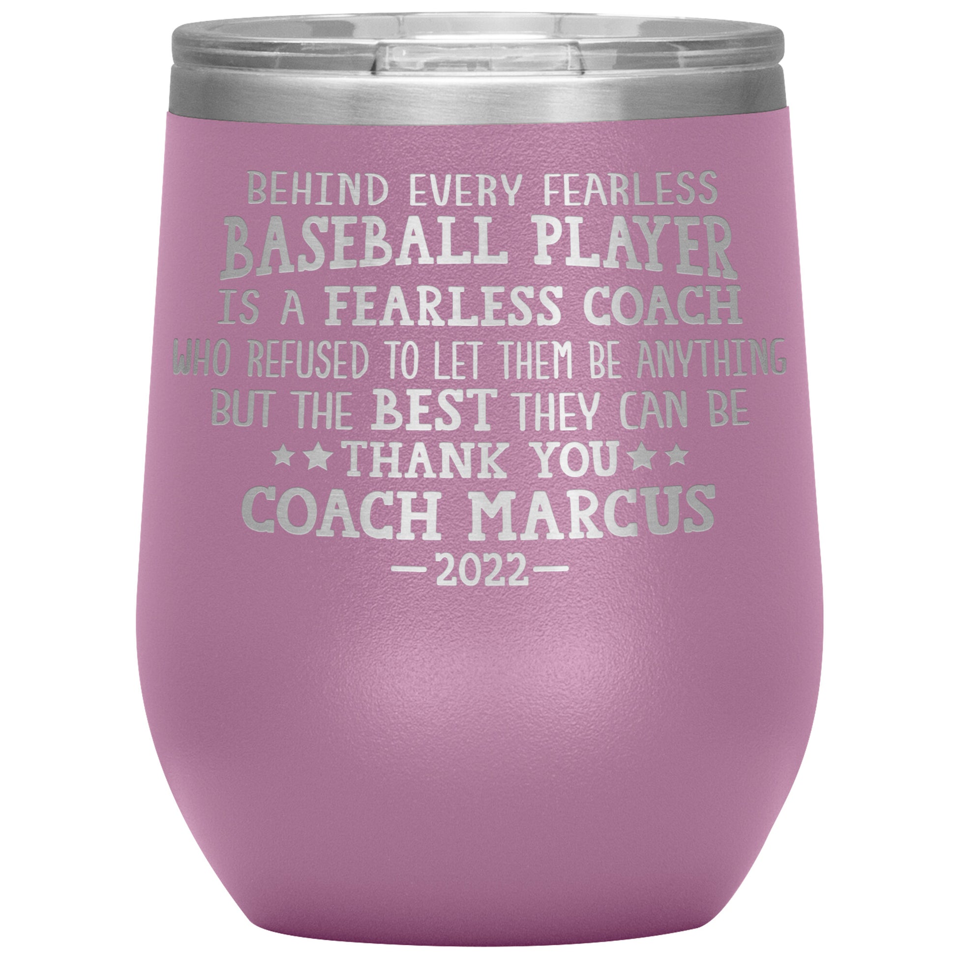 Behind Every Fearless Coach Baseball Tumbler