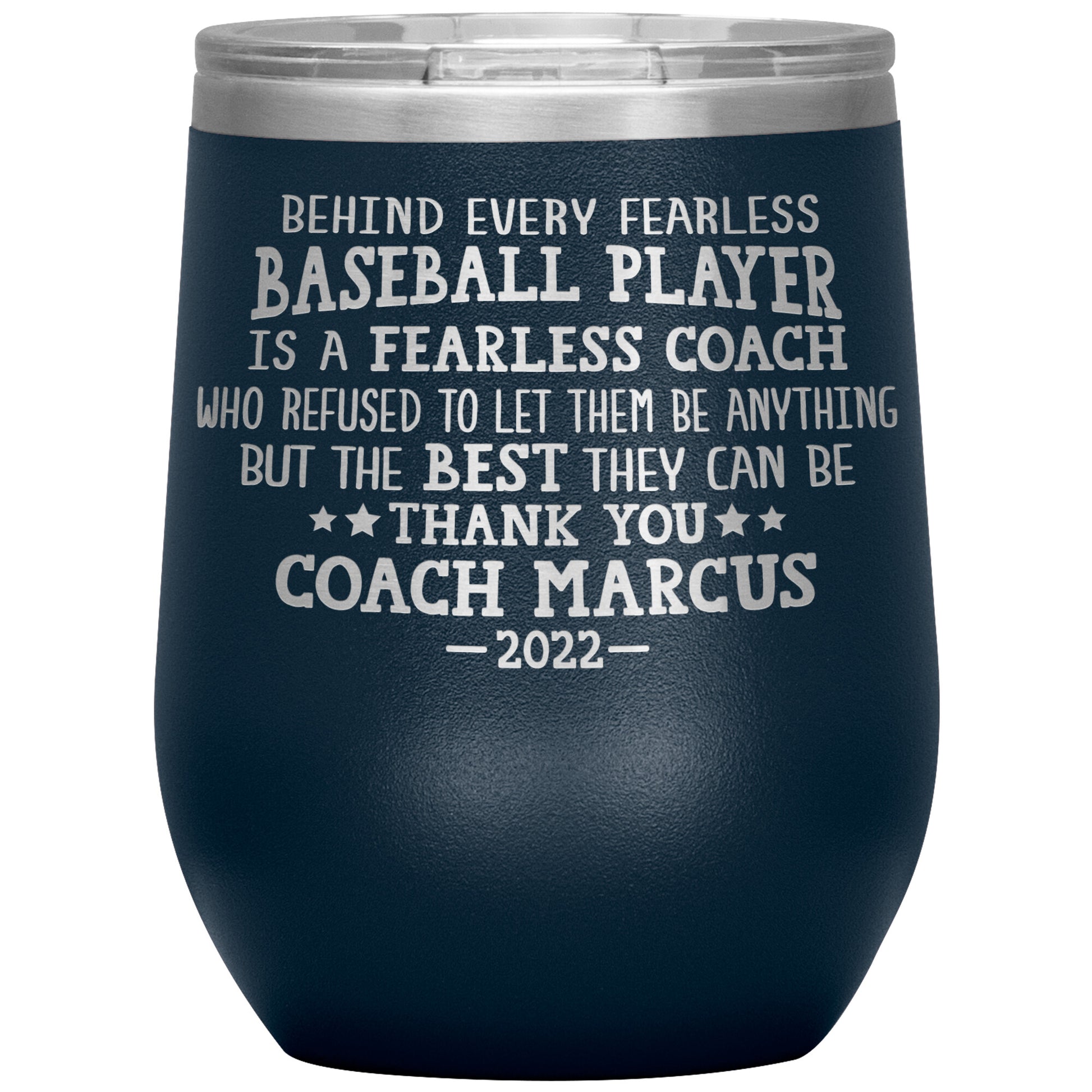 Behind Every Fearless Coach Baseball Tumbler