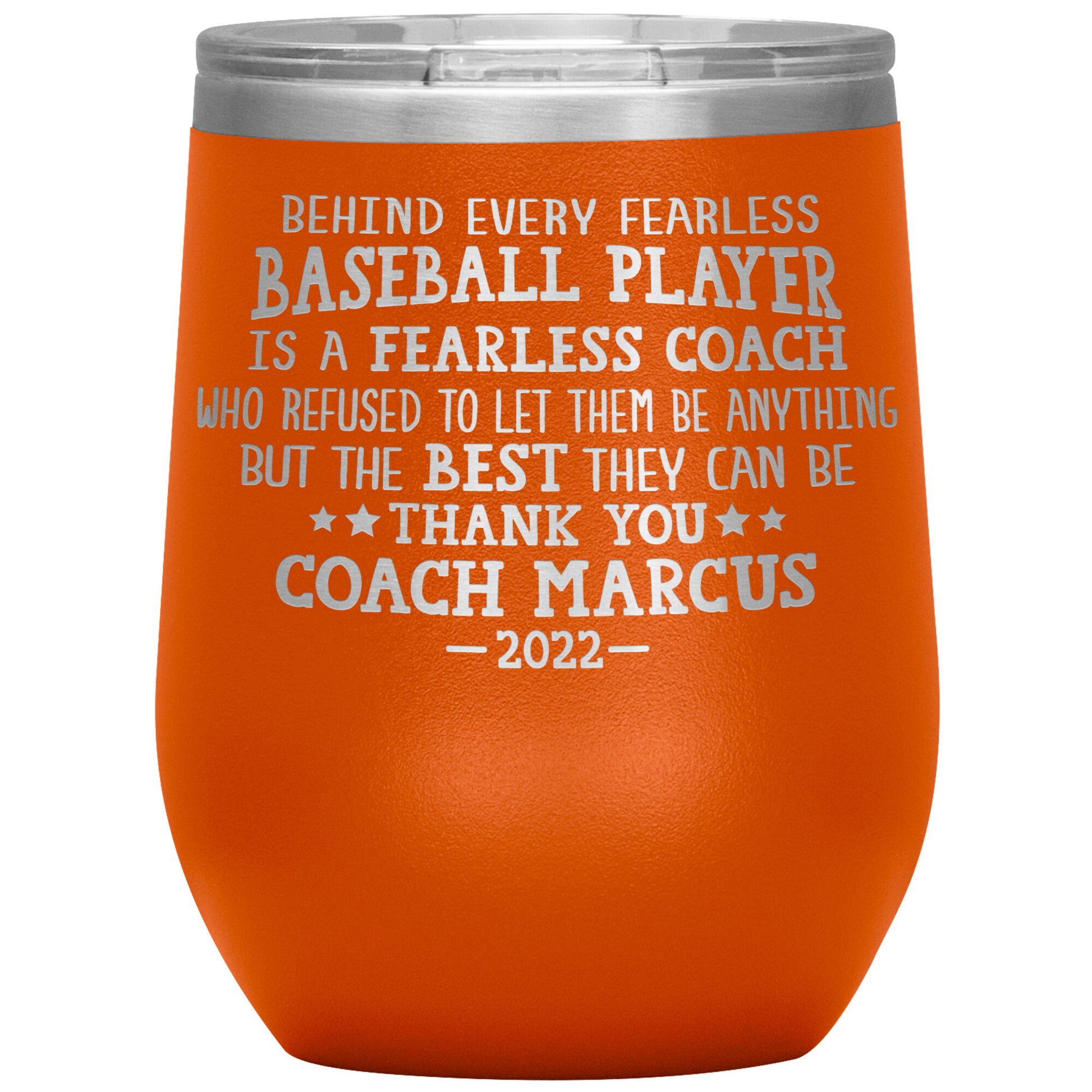 Behind Every Fearless Coach Baseball Tumbler