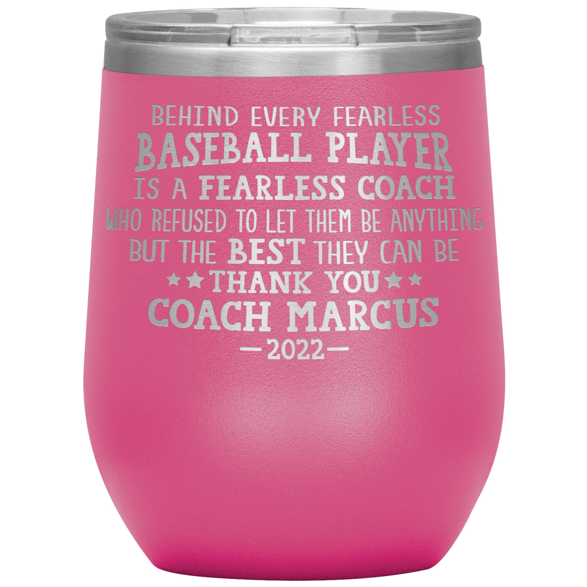 Behind Every Fearless Coach Baseball Tumbler
