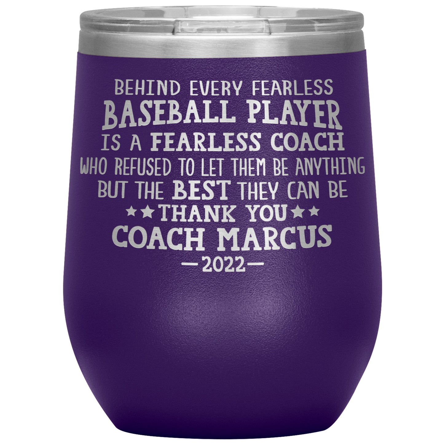 Behind Every Fearless Coach Baseball Tumbler