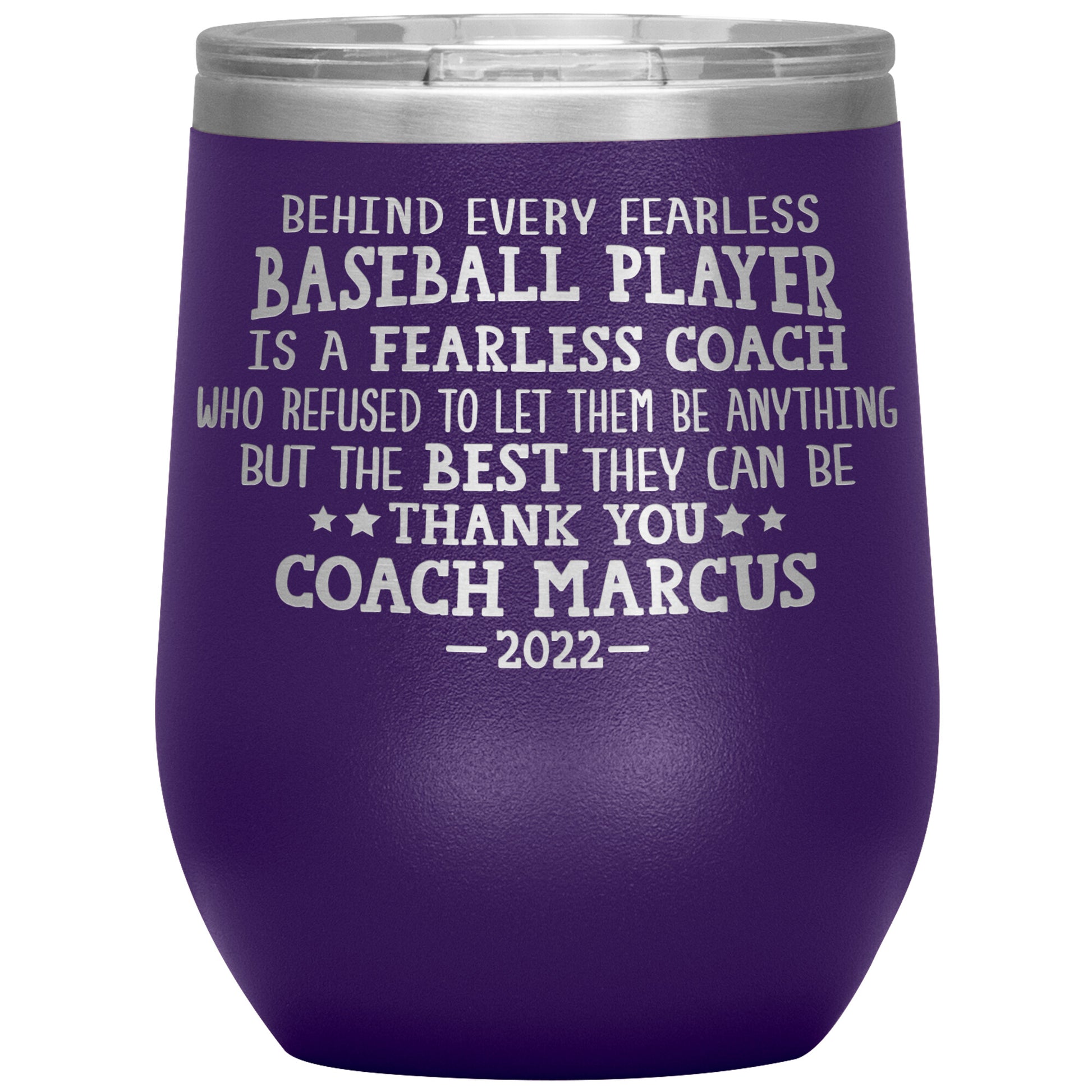 Behind Every Fearless Coach Baseball Tumbler