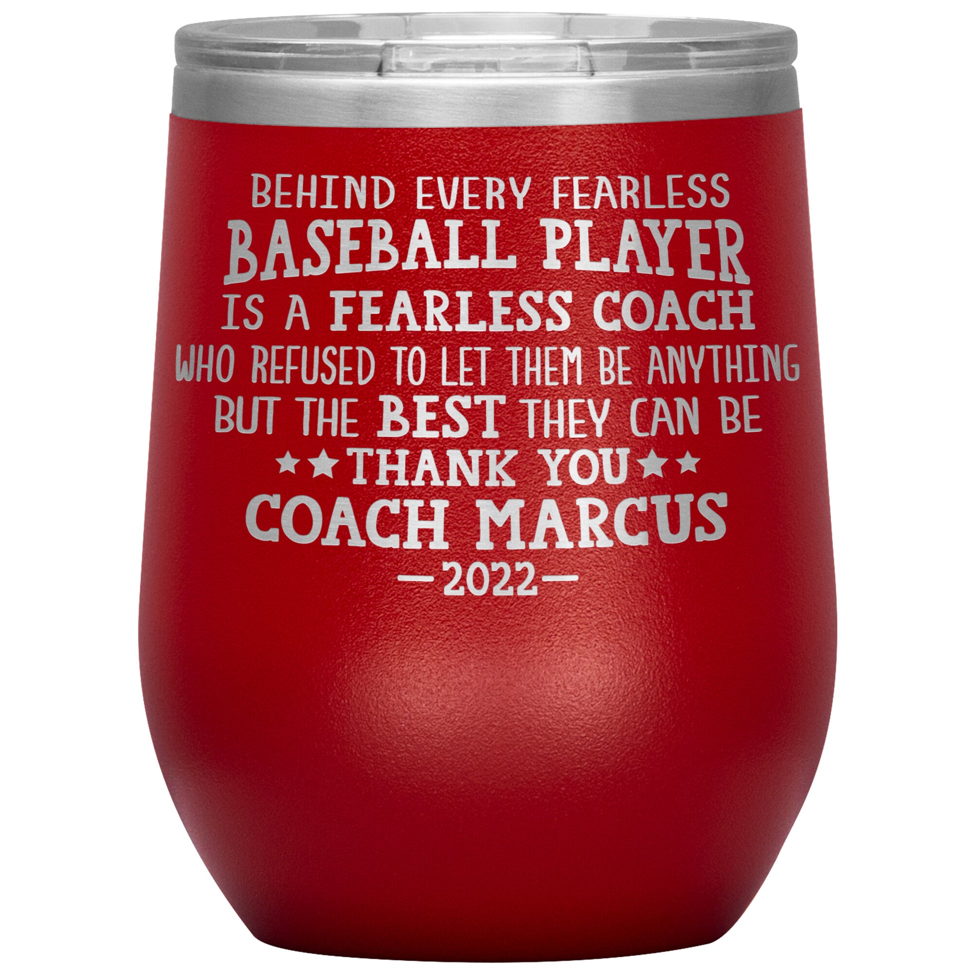 Behind Every Fearless Coach Baseball Tumbler