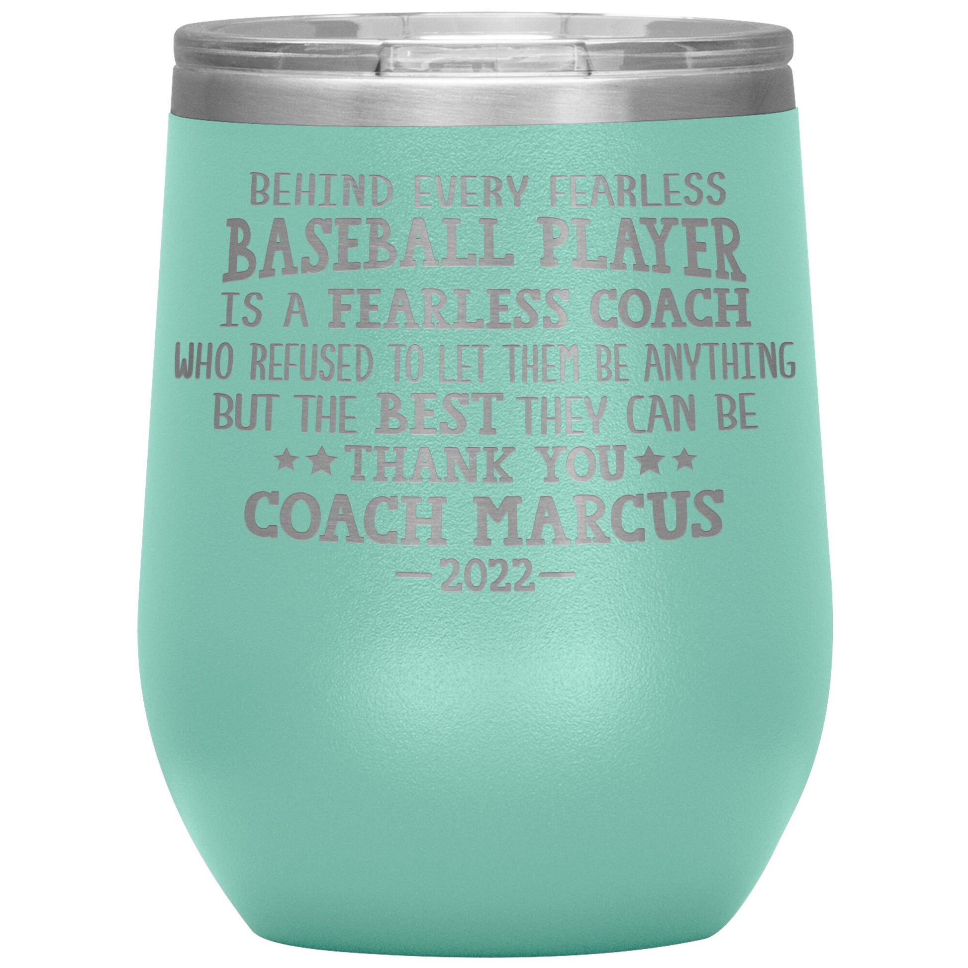 Behind Every Fearless Coach Baseball Tumbler