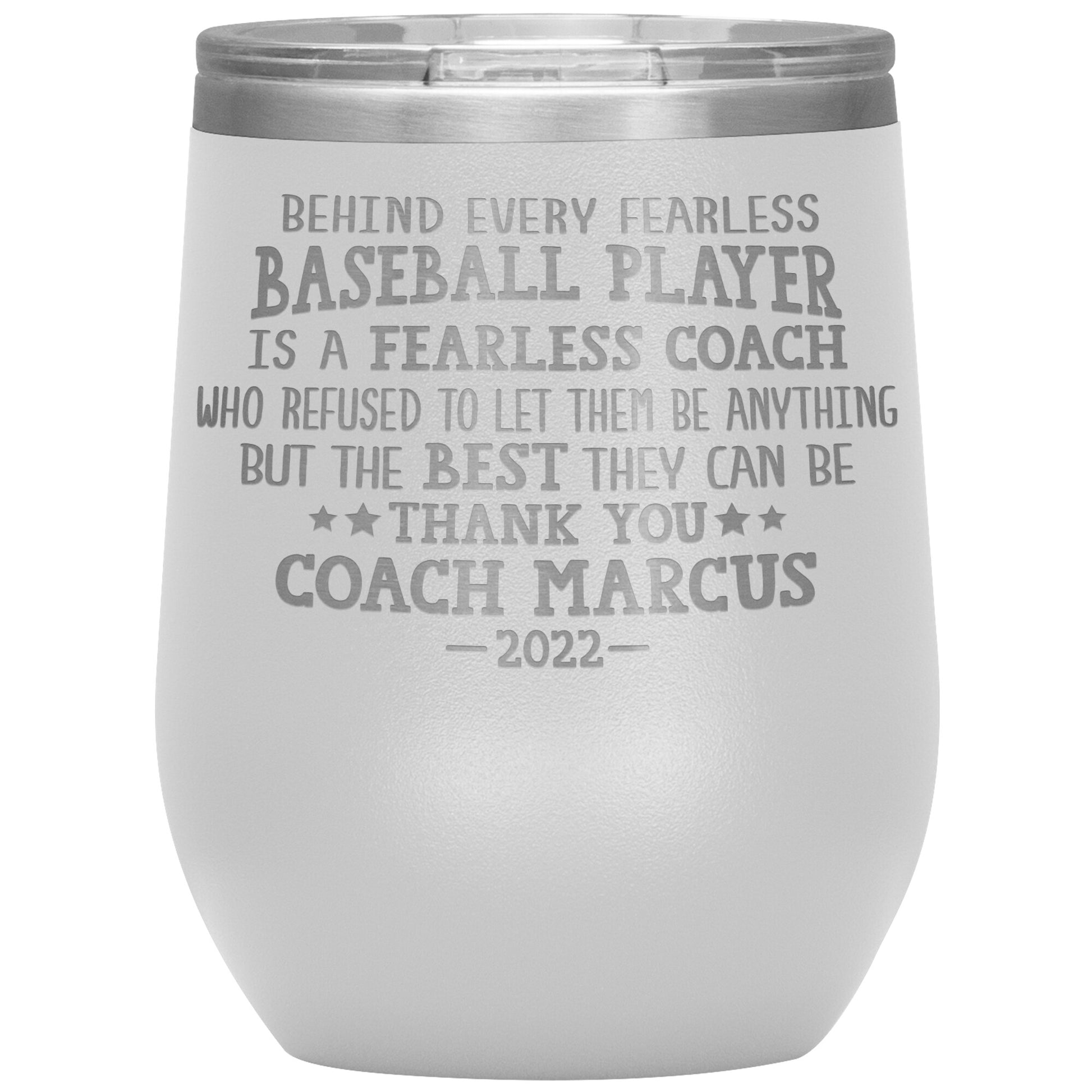 Behind Every Fearless Coach Baseball Tumbler