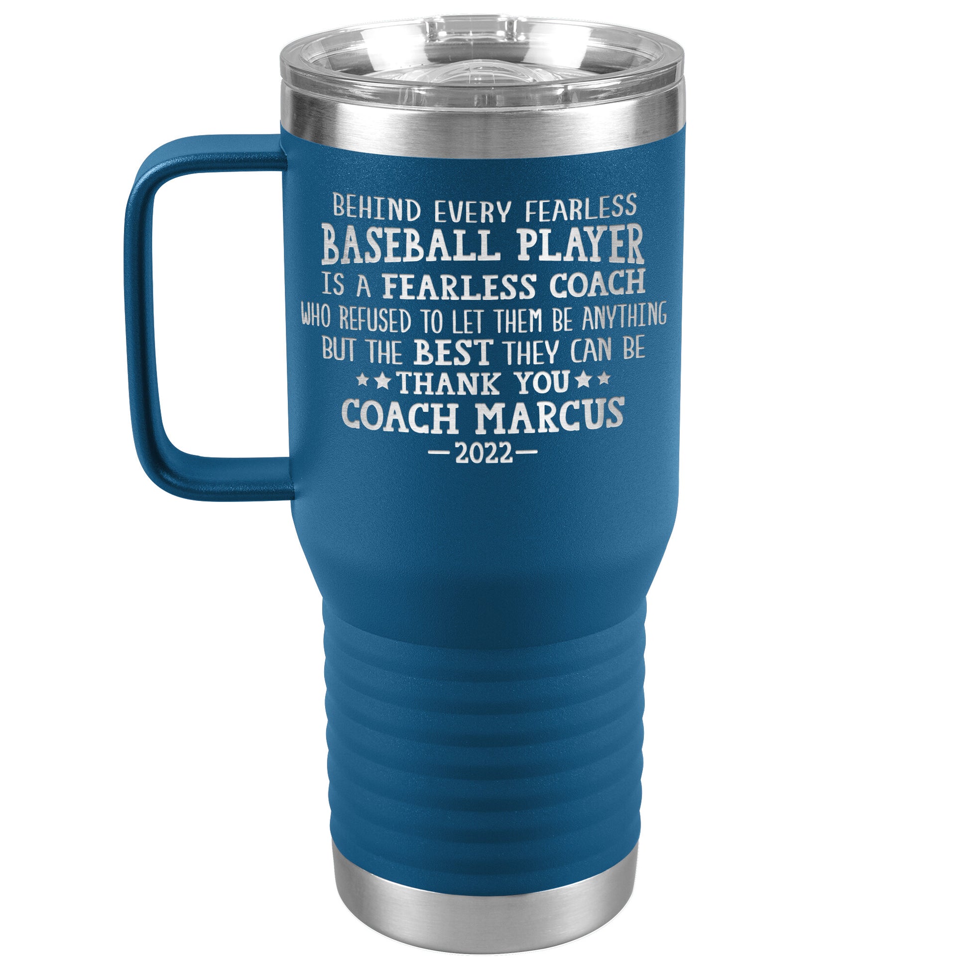Behind Every Fearless Coach Baseball Tumbler