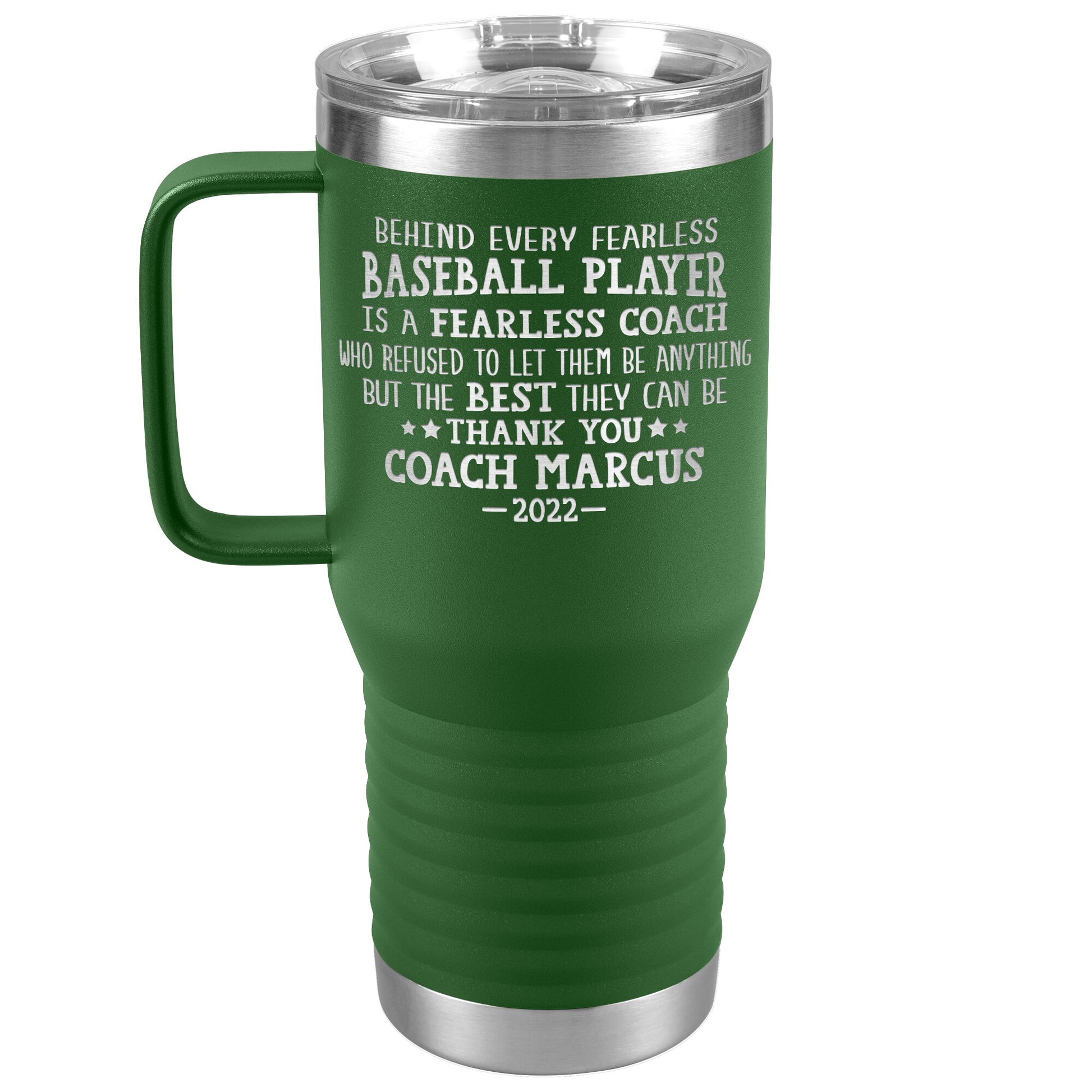 Behind Every Fearless Coach Baseball Tumbler