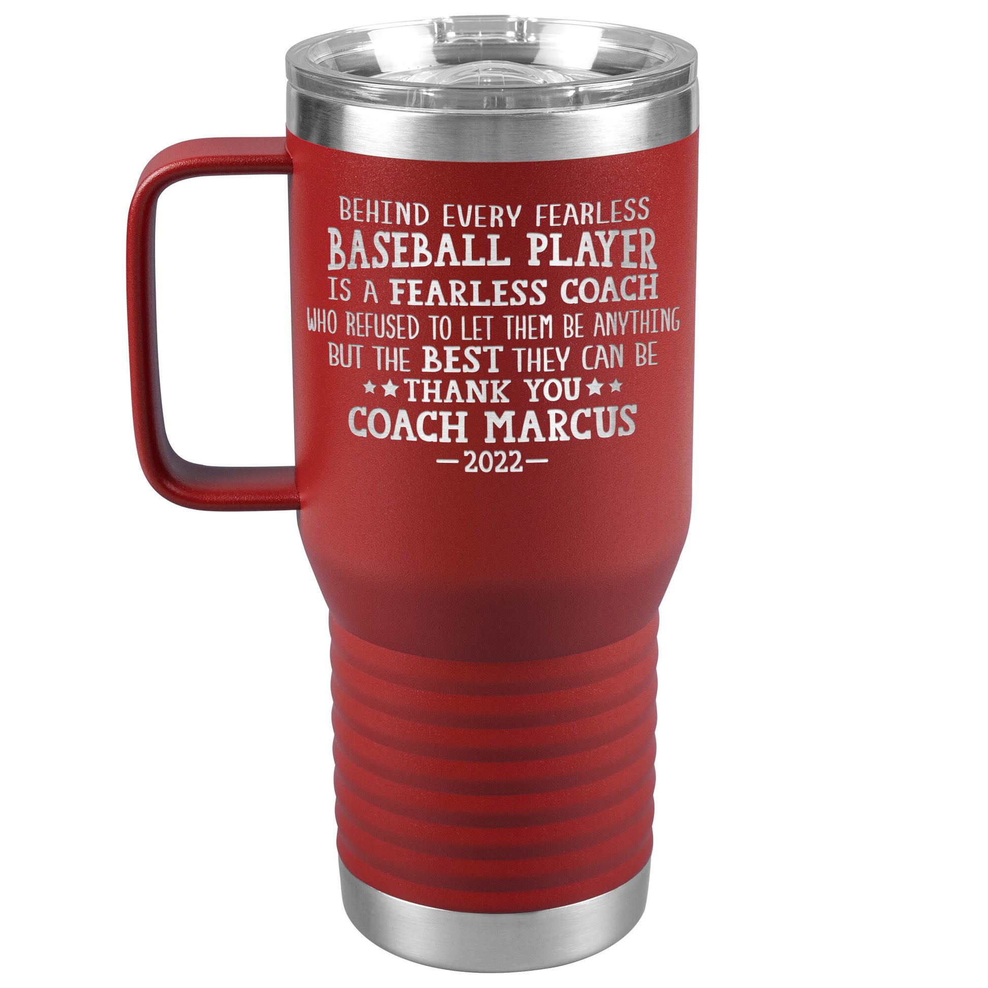 Behind Every Fearless Coach Baseball Tumbler