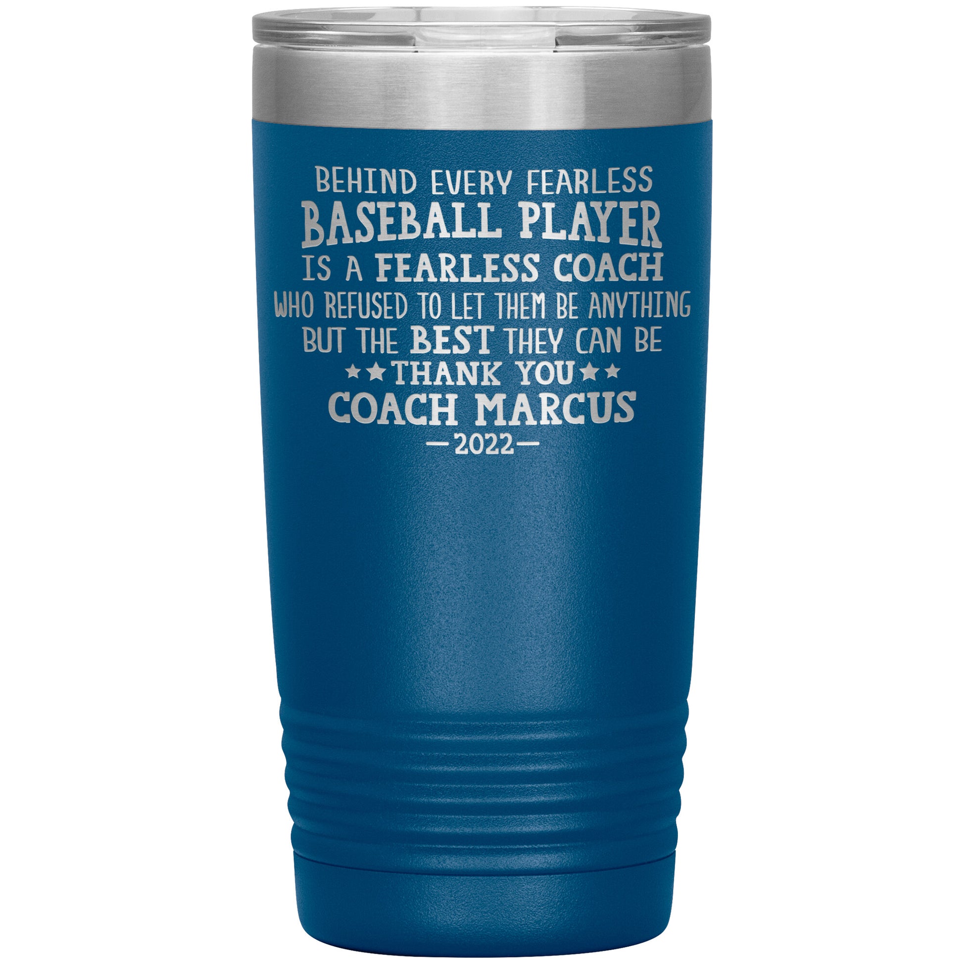Behind Every Fearless Coach Baseball Tumbler