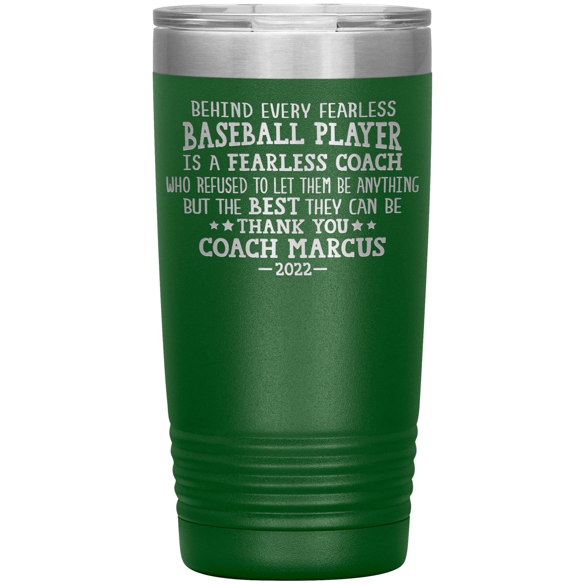 Behind Every Fearless Coach Baseball Tumbler