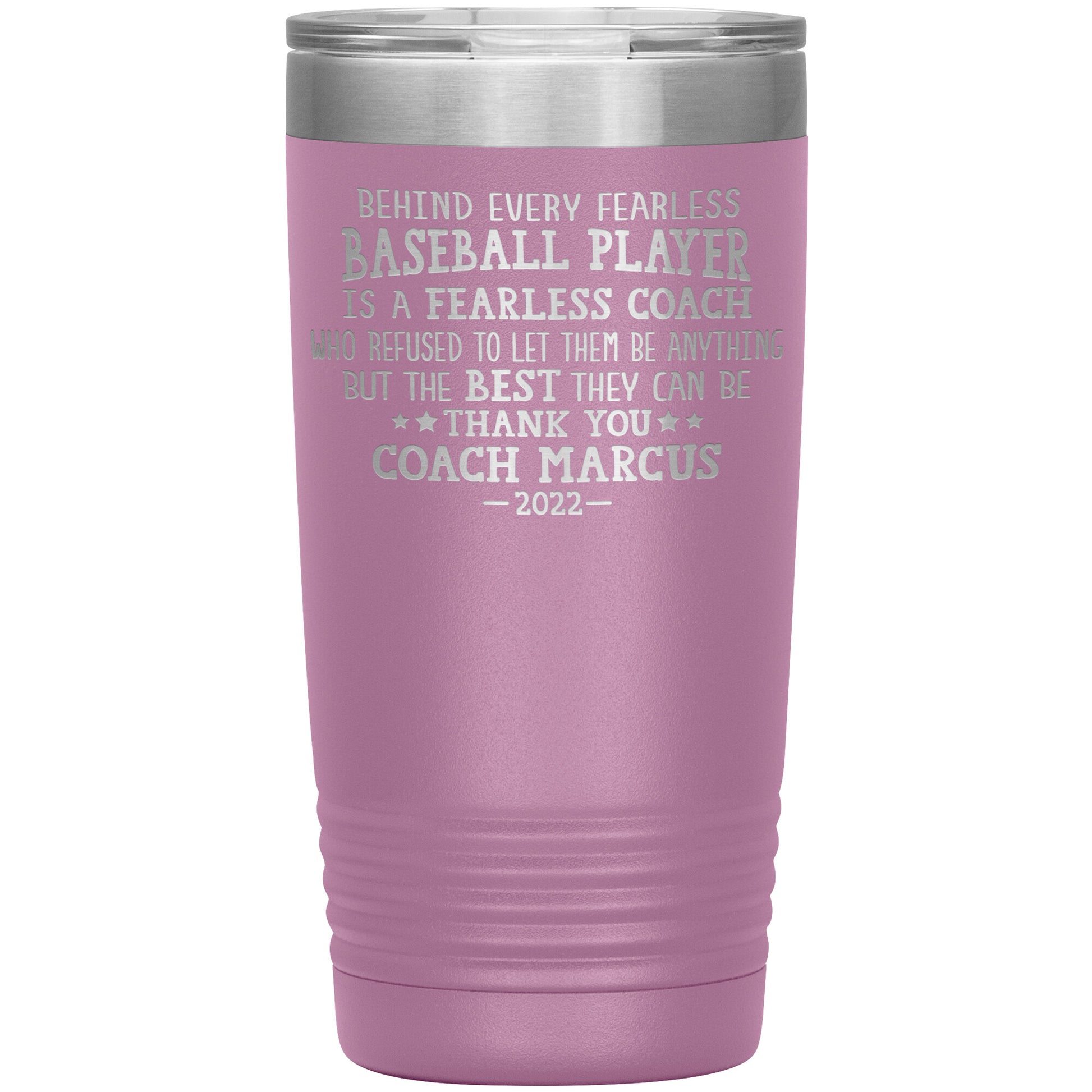 Behind Every Fearless Coach Baseball Tumbler