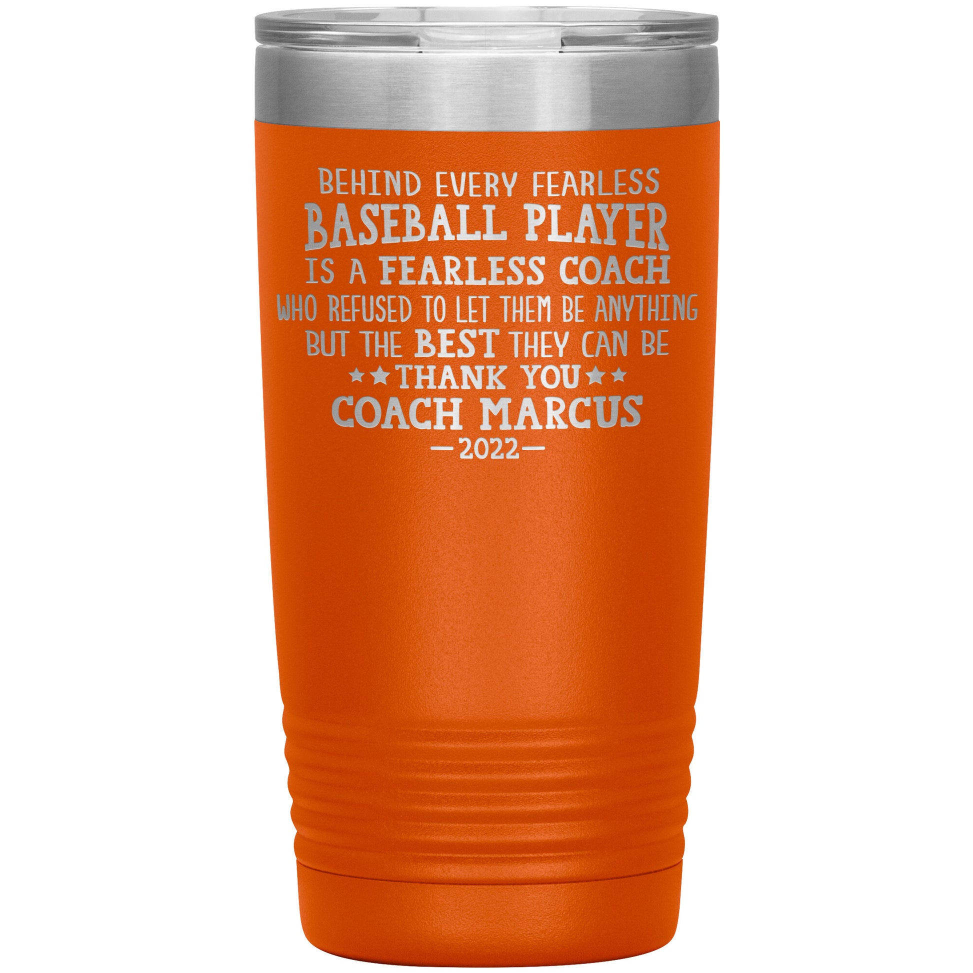 Behind Every Fearless Coach Baseball Tumbler