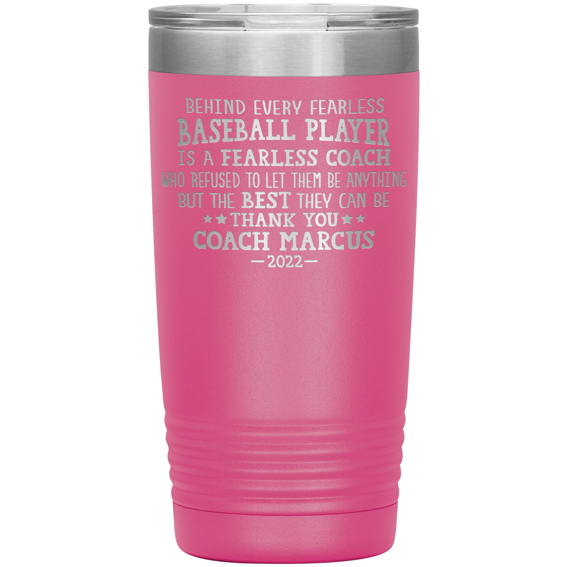 Behind Every Fearless Coach Baseball Tumbler