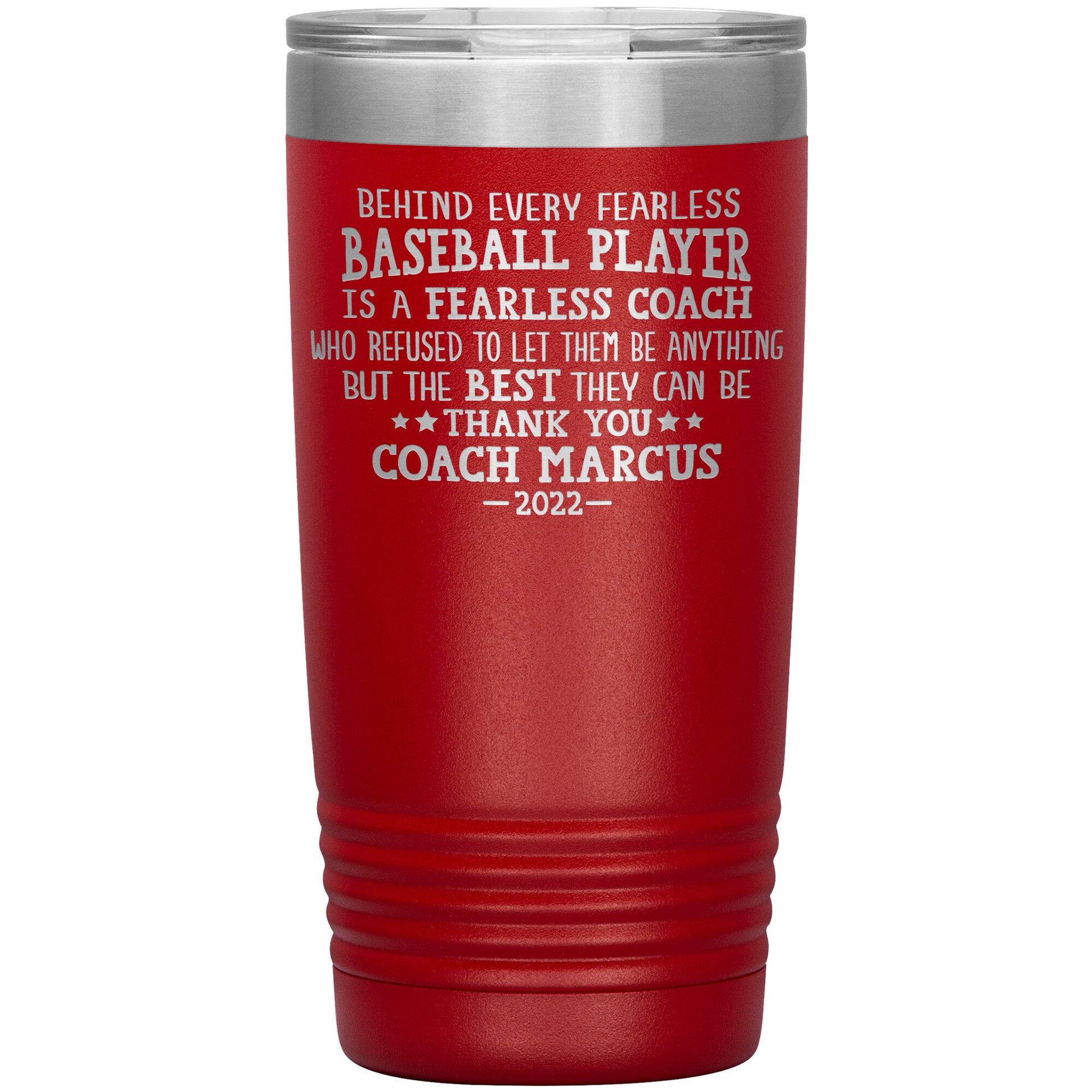Behind Every Fearless Coach Baseball Tumbler
