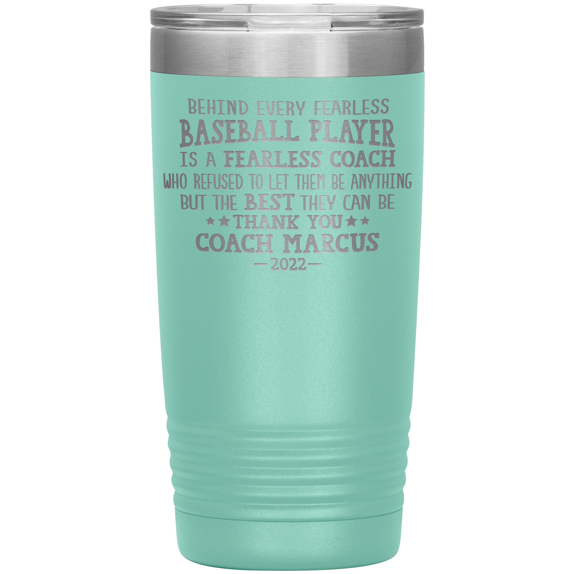 Behind Every Fearless Coach Baseball Tumbler