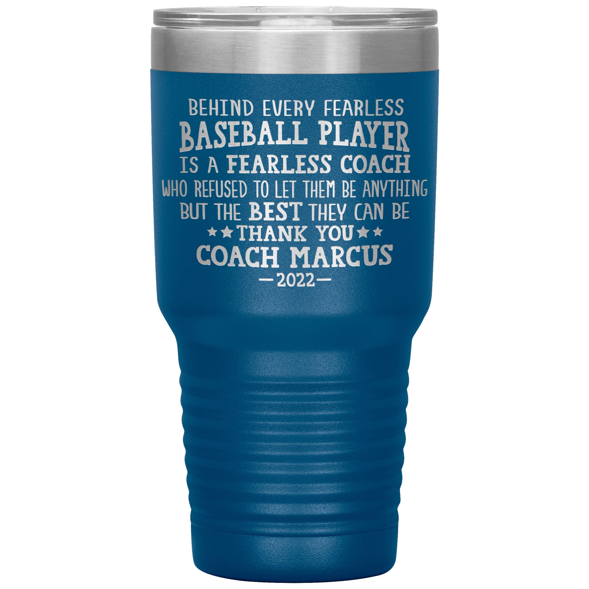 Behind Every Fearless Coach Baseball Tumbler