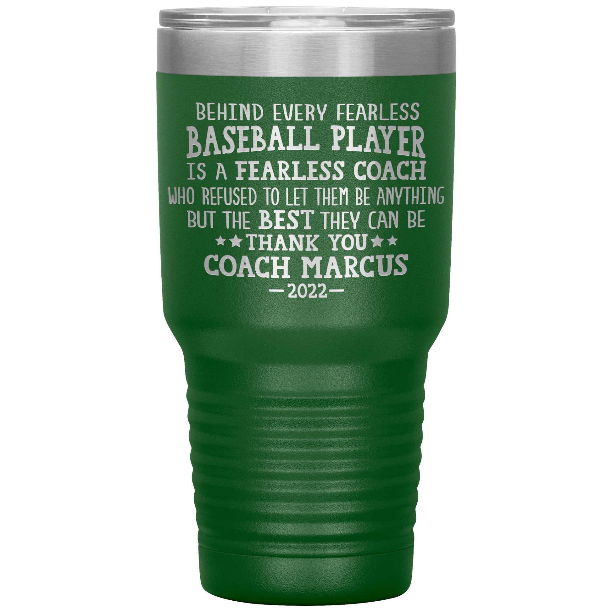 Behind Every Fearless Coach Baseball Tumbler
