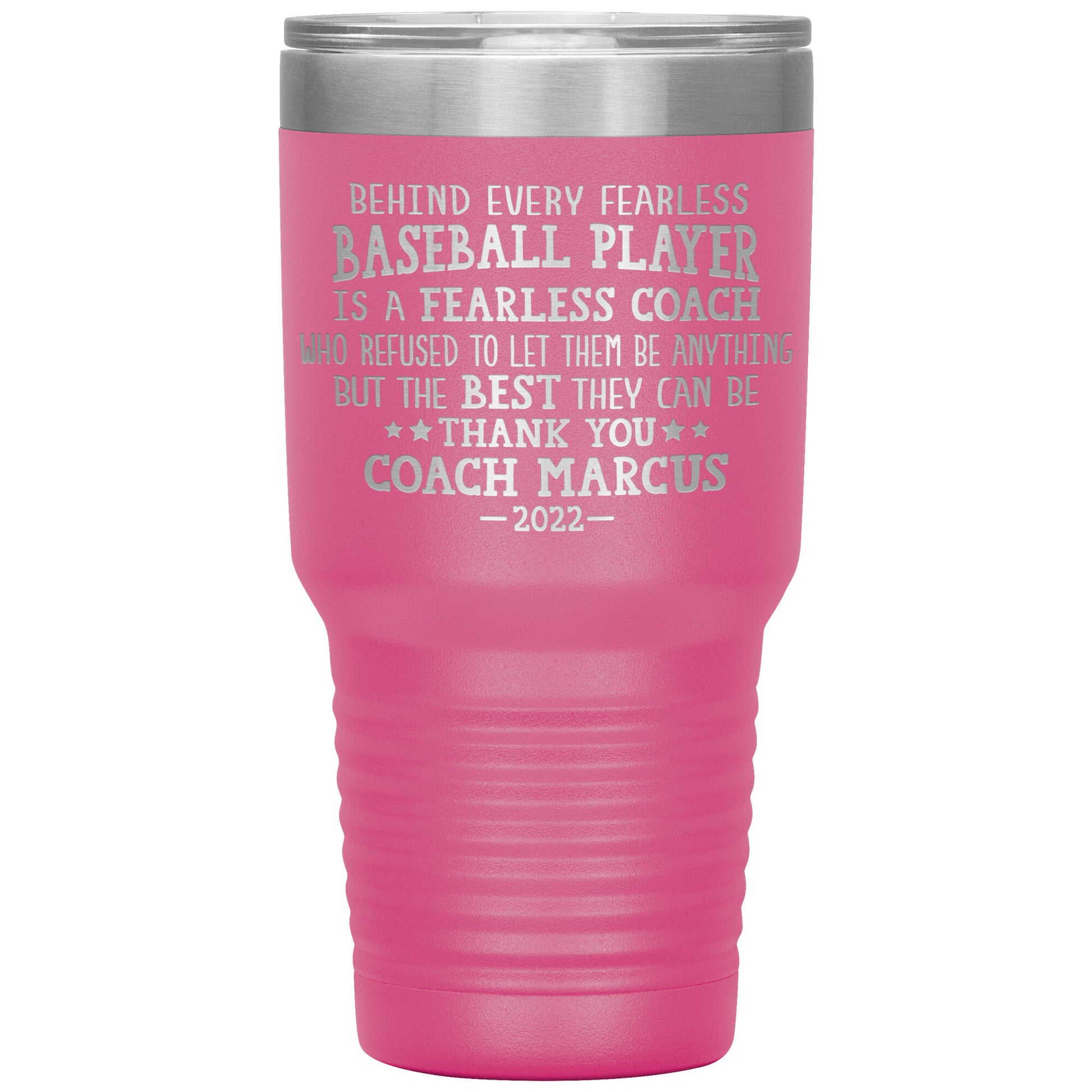 Behind Every Fearless Coach Baseball Tumbler
