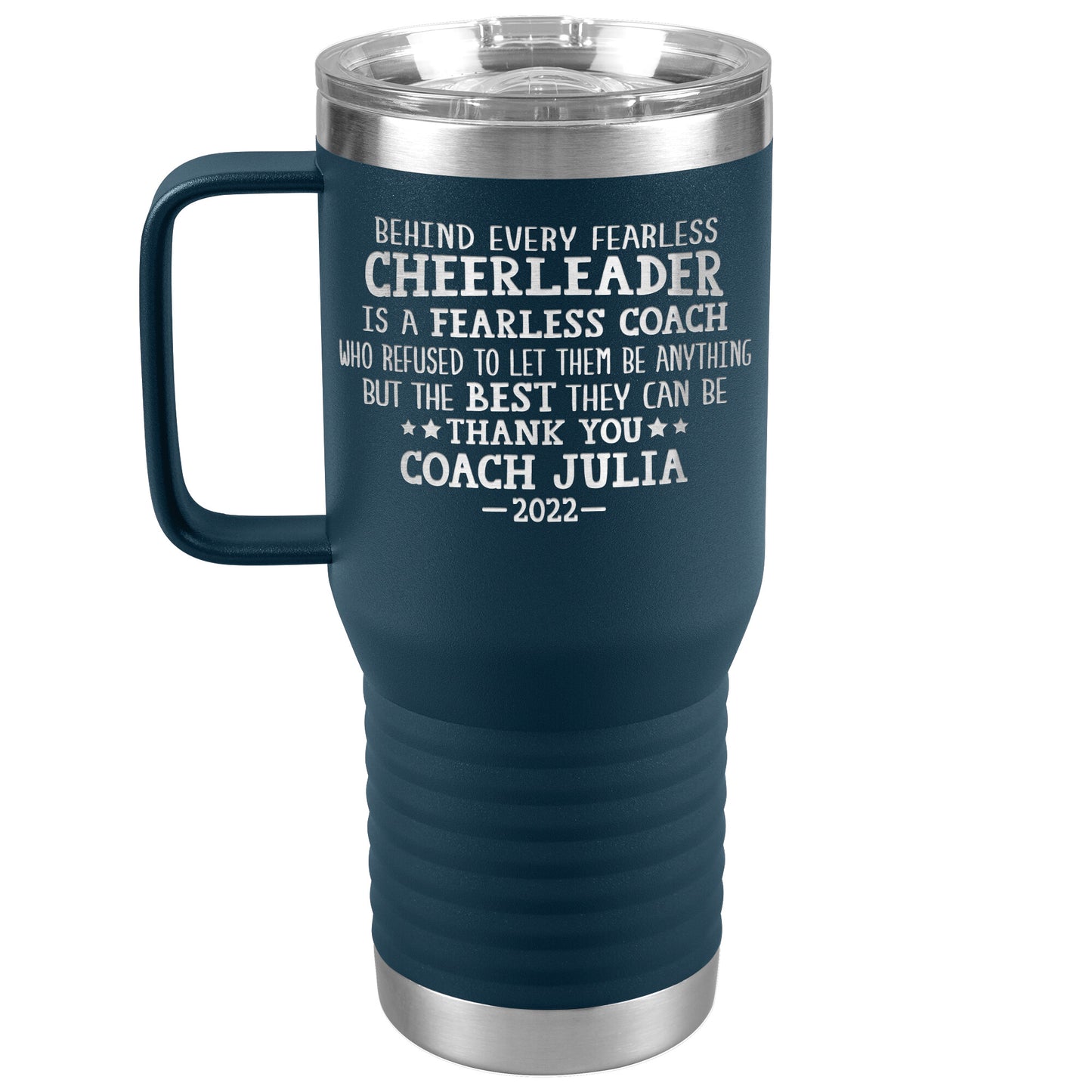 Behind Every Fearless Coach Cheerleader Tumbler