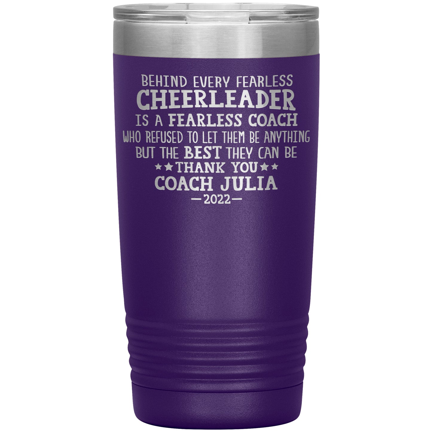 Behind Every Fearless Coach Cheerleader Tumbler
