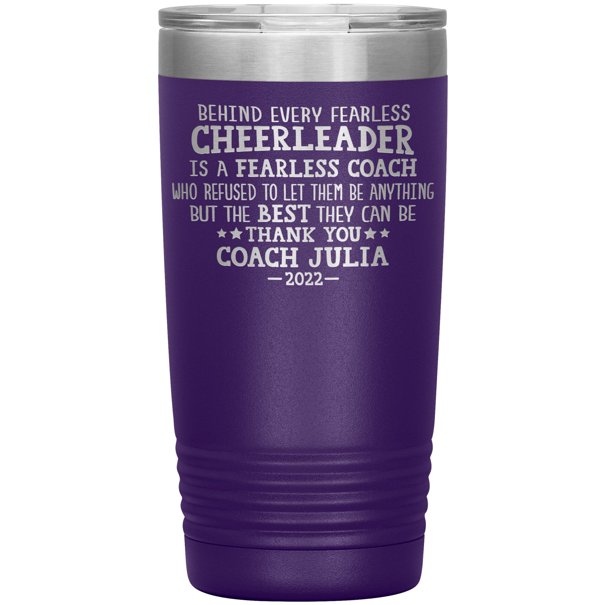Behind Every Fearless Coach Cheerleader Tumbler