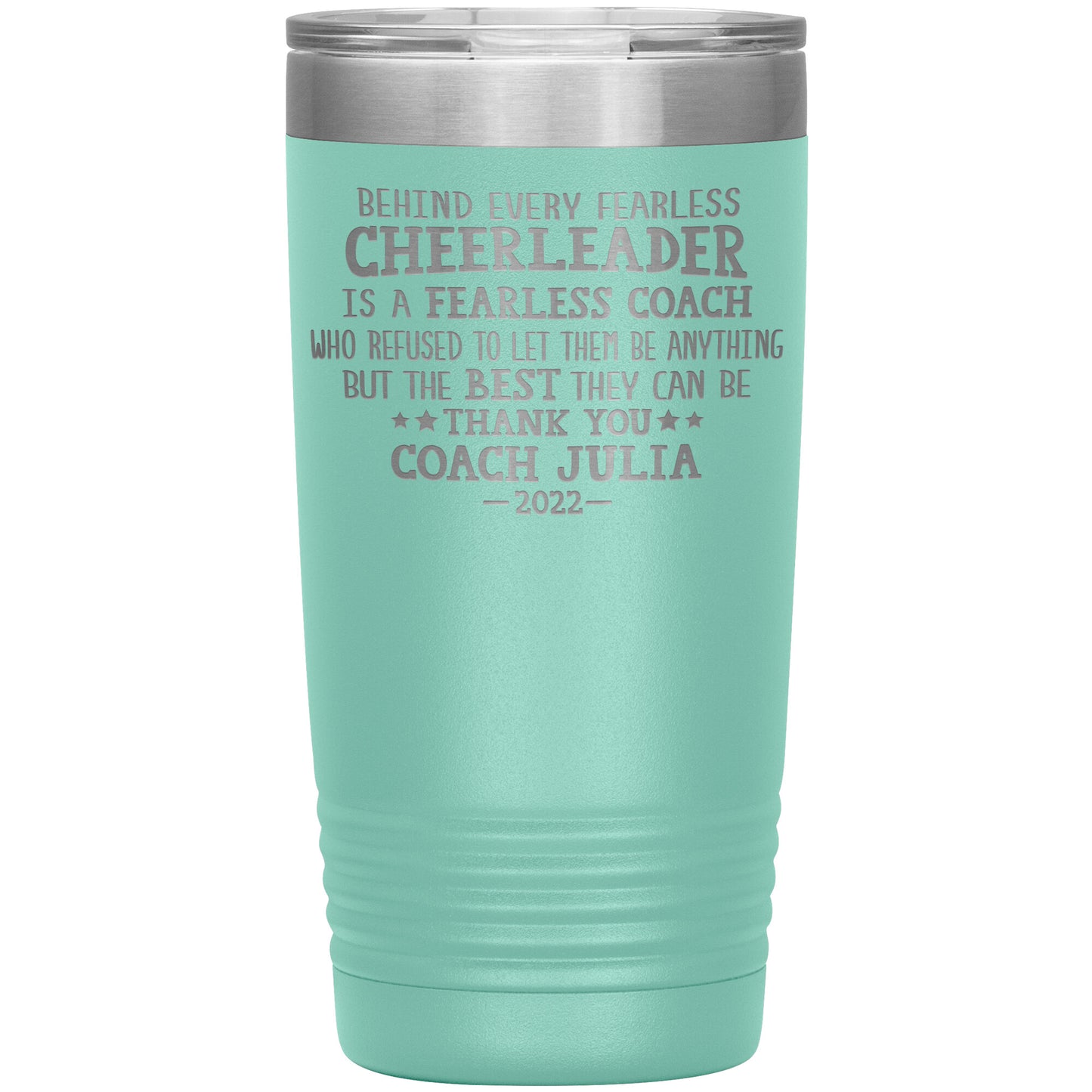 Behind Every Fearless Coach Cheerleader Tumbler