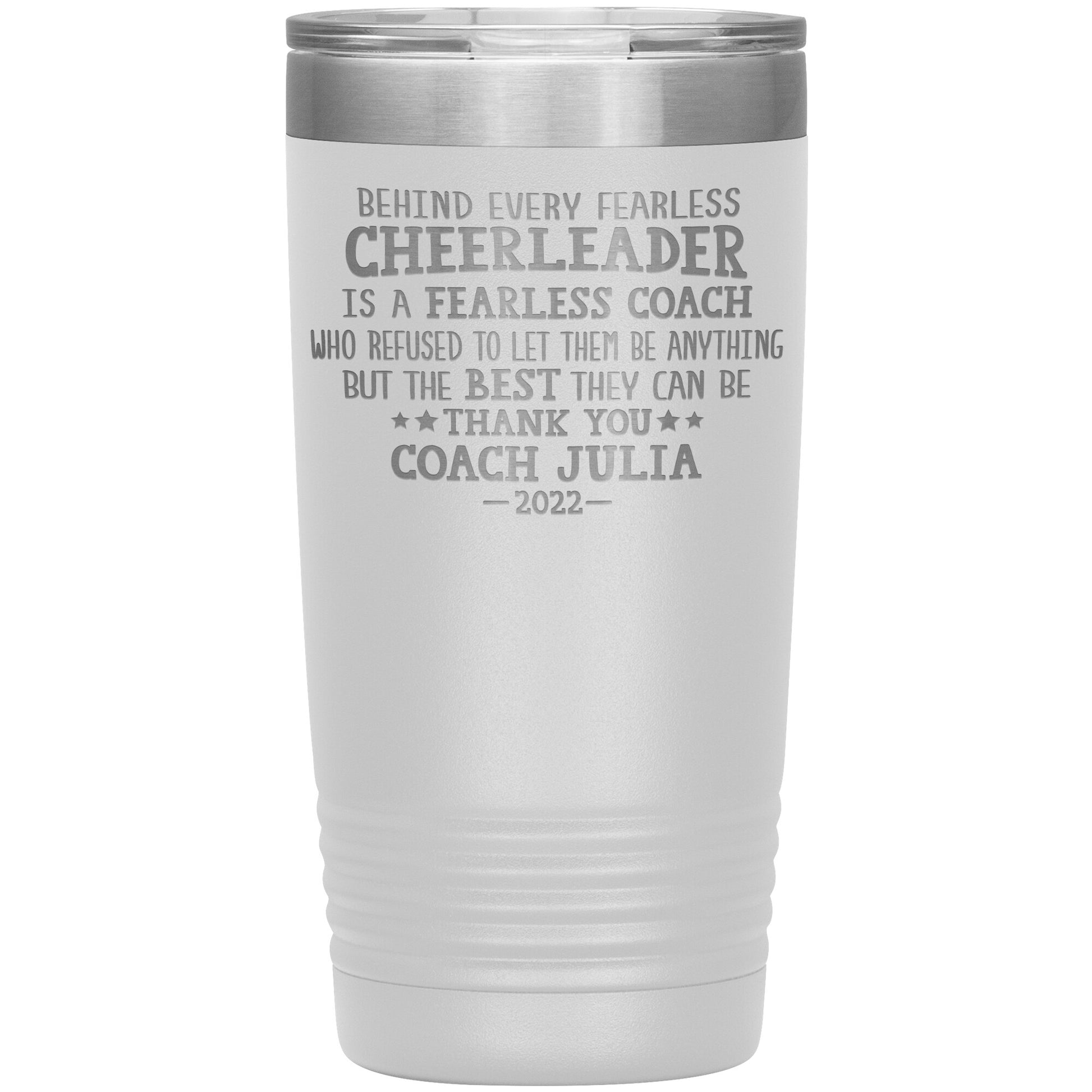 Behind Every Fearless Coach Cheerleader Tumbler