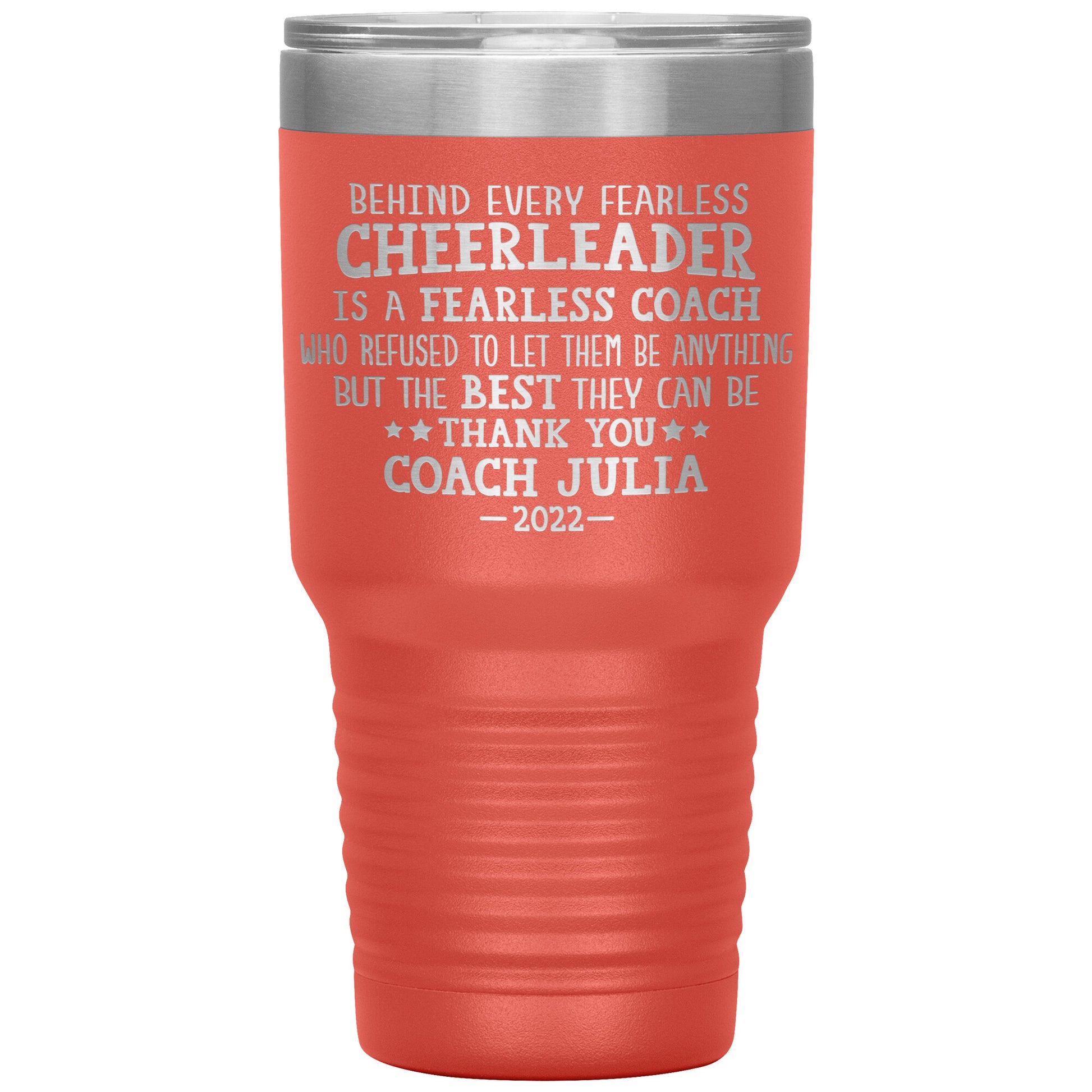 Behind Every Fearless Coach Cheerleader Tumbler