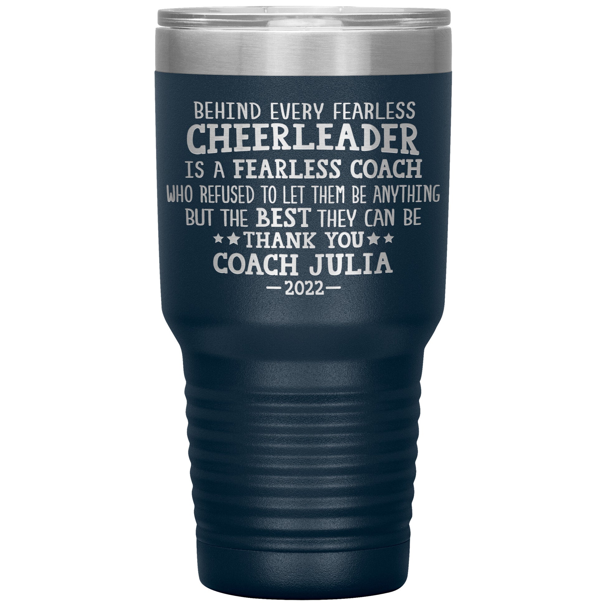 Behind Every Fearless Coach Cheerleader Tumbler