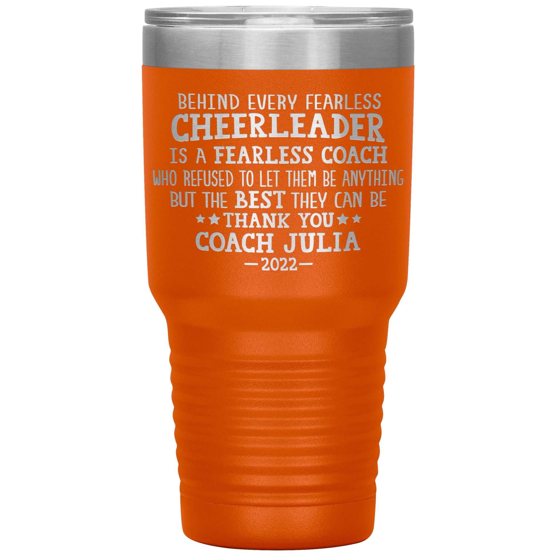 Behind Every Fearless Coach Cheerleader Tumbler