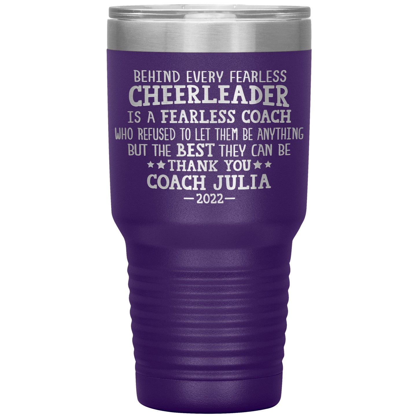 Behind Every Fearless Coach Cheerleader Tumbler