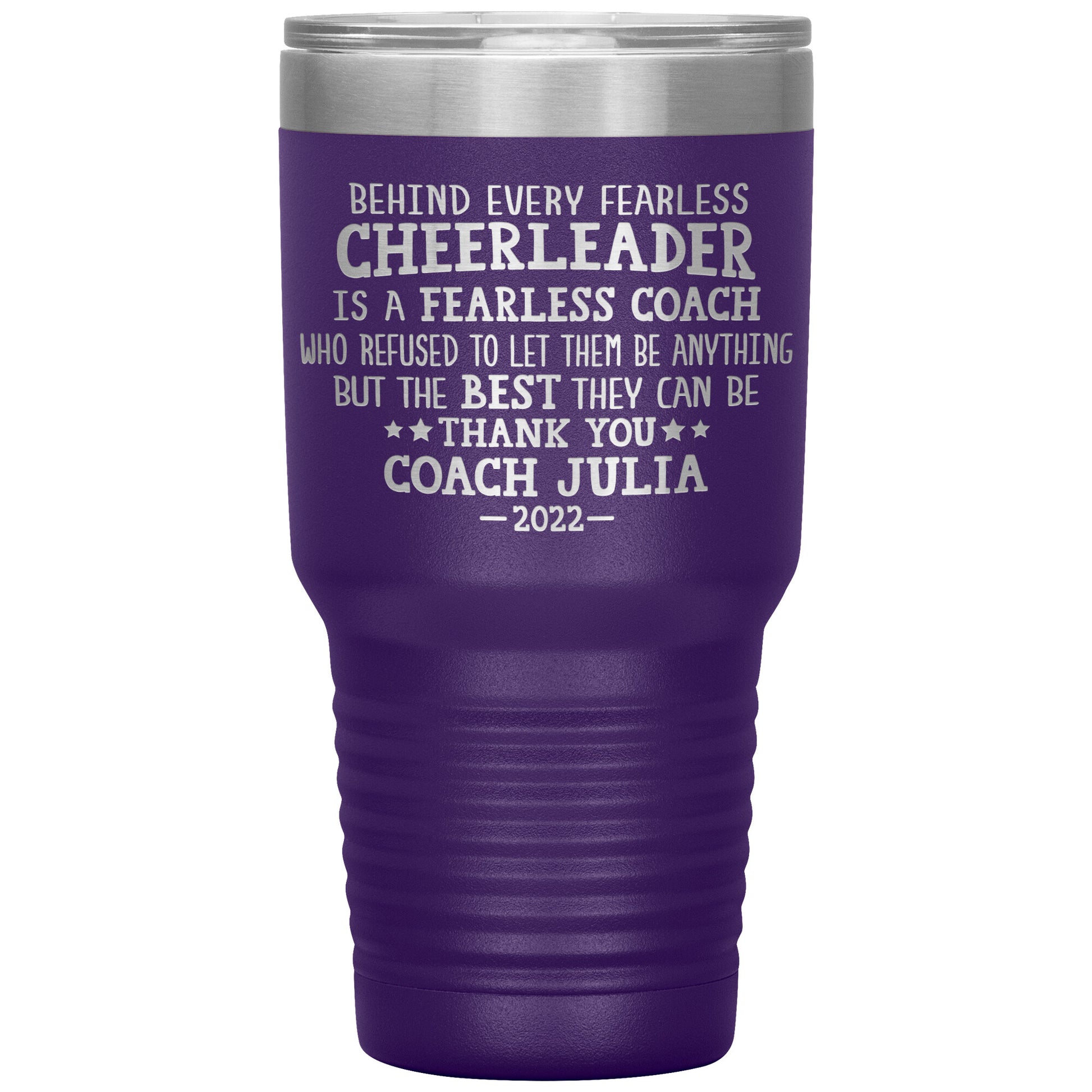 Behind Every Fearless Coach Cheerleader Tumbler