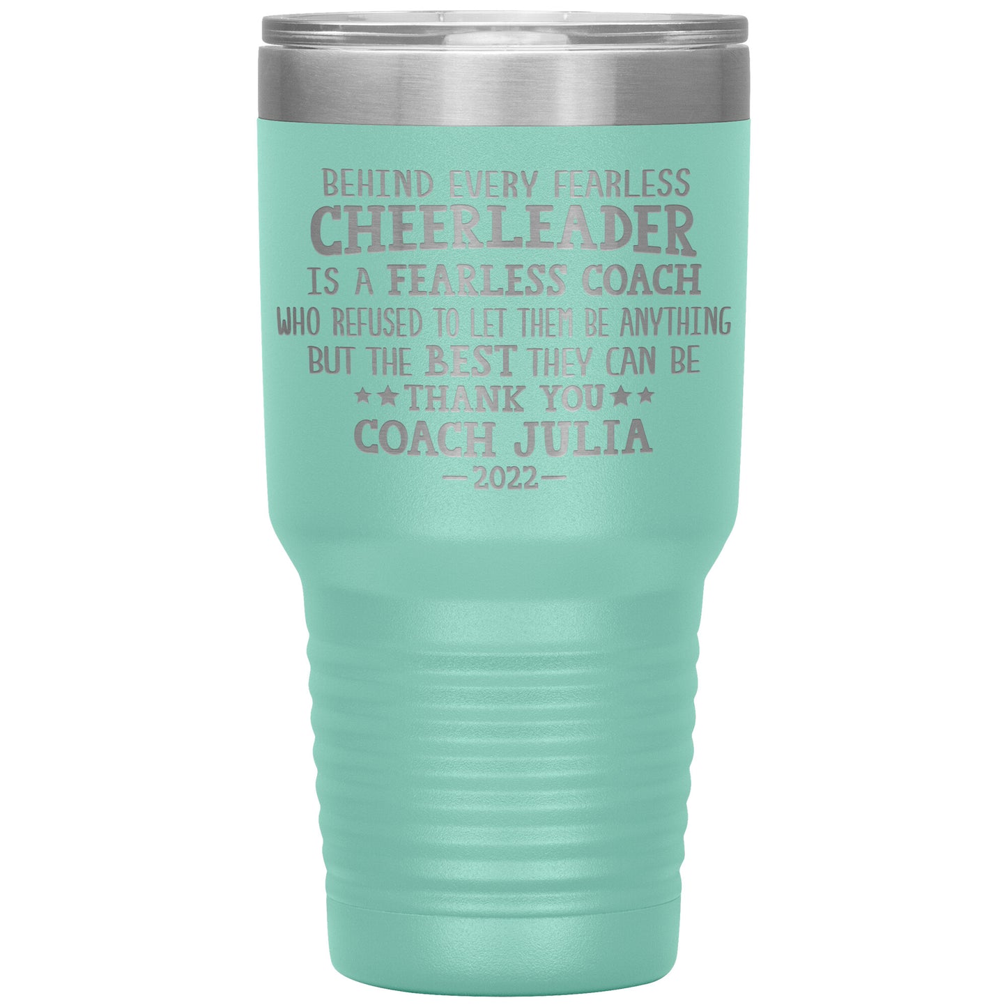 Behind Every Fearless Coach Cheerleader Tumbler