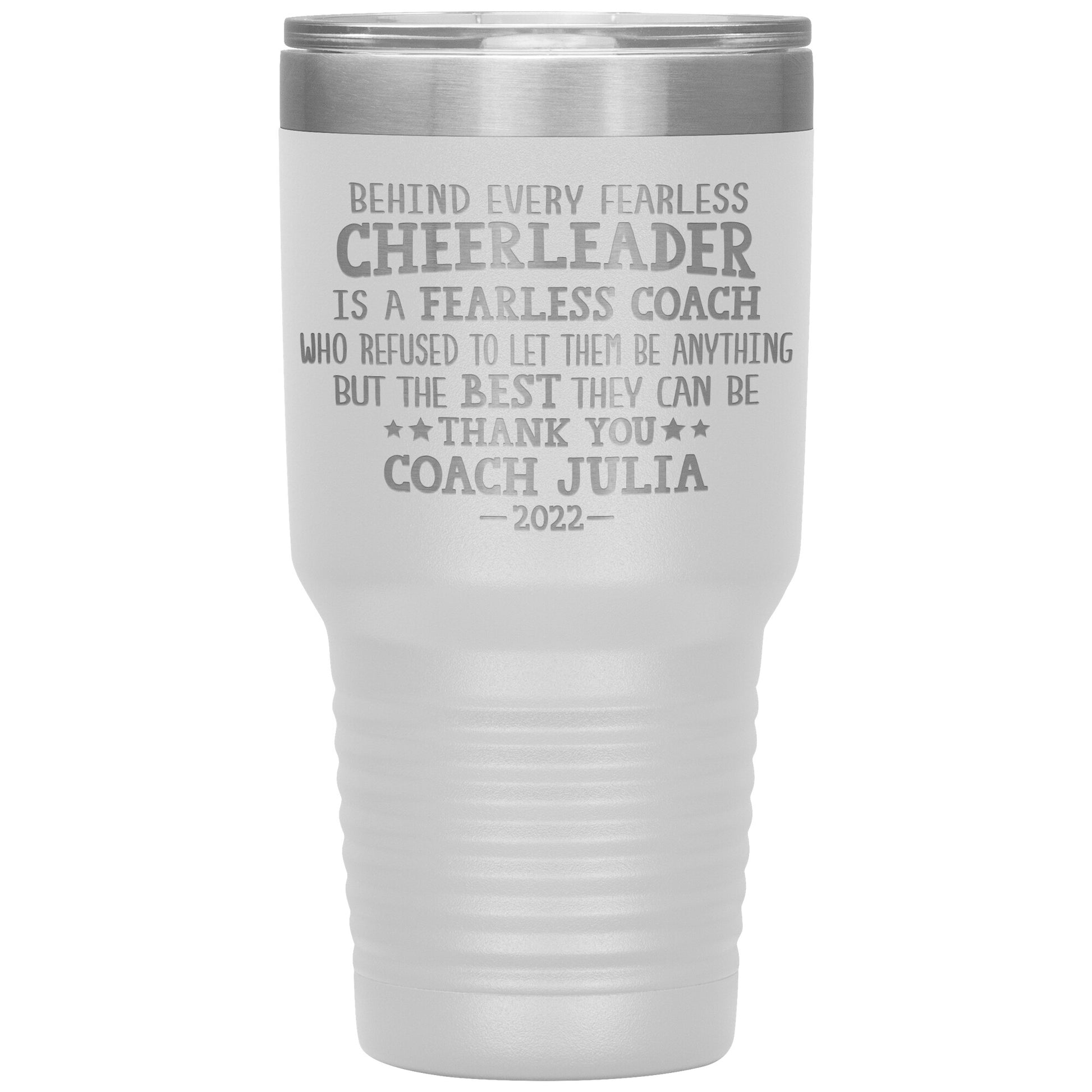 Behind Every Fearless Coach Cheerleader Tumbler