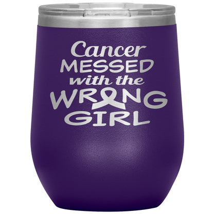 Cancer Messed with the Wrong Girl Tumbler