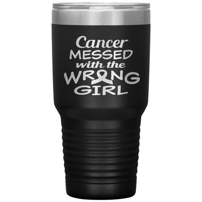 Cancer Messed with the Wrong Girl Tumbler