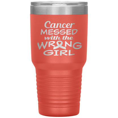 Cancer Messed with the Wrong Girl Tumbler