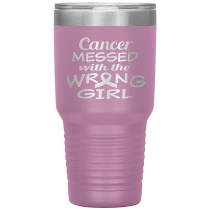 Cancer Messed with the Wrong Girl Tumbler