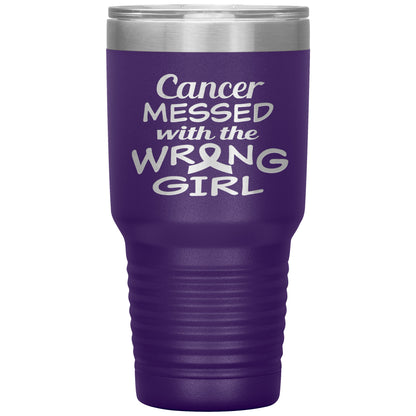 Cancer Messed with the Wrong Girl Tumbler