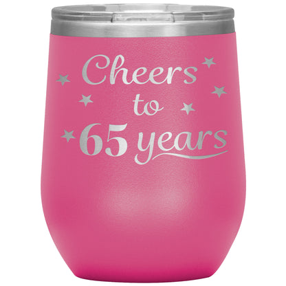 Cheers to 65 Years Birthday Tumbler