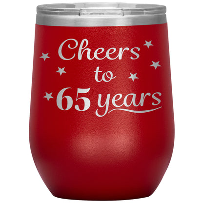 Cheers to 65 Years Birthday Tumbler
