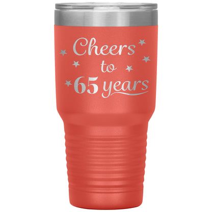Cheers to 65 Years Birthday Tumbler